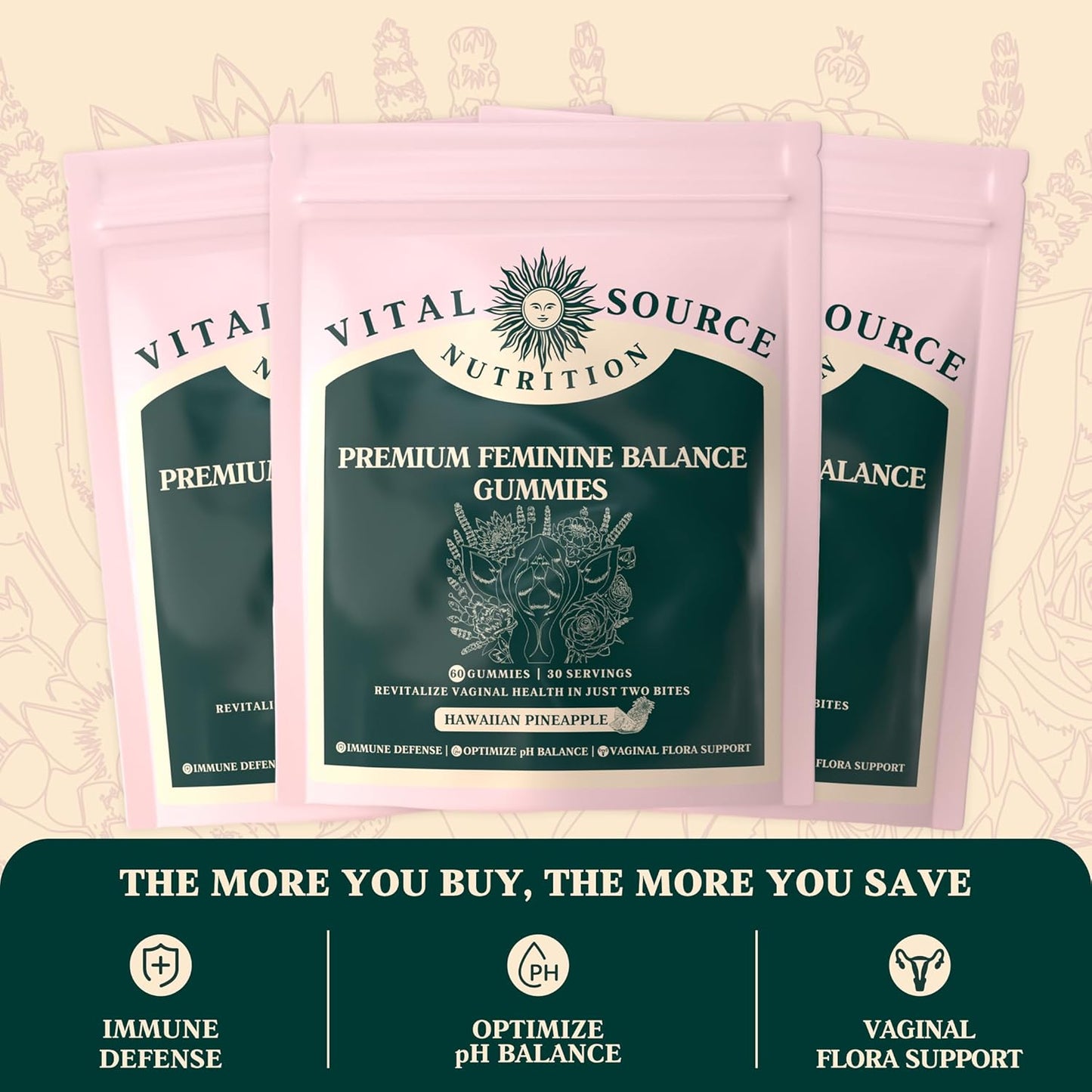 vital source feminine balance gummies